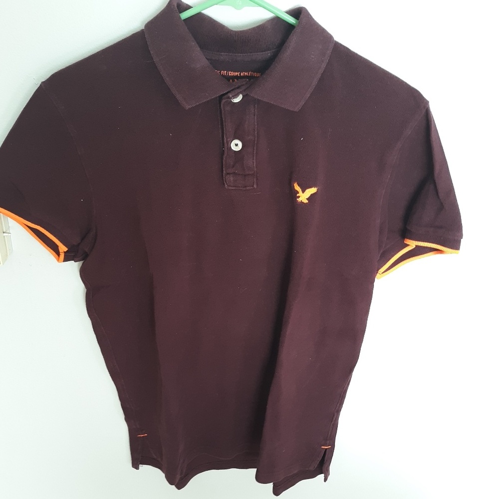 American Eagle Maroon Small Polo